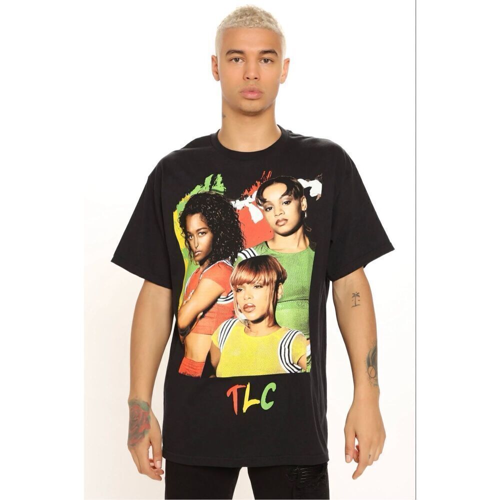 ☀️ TLC Crazy Sexy Cool Black and Yellow Graphic T-shirt Size Medium New